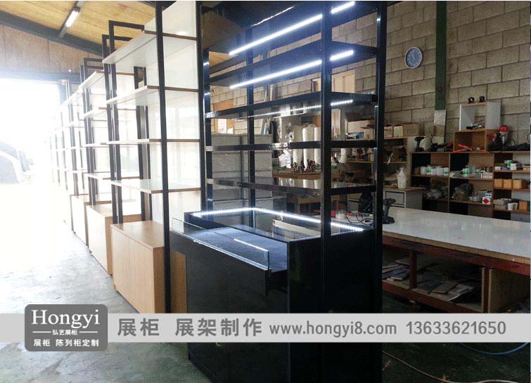 加高型鐵木結(jié)合展示柜