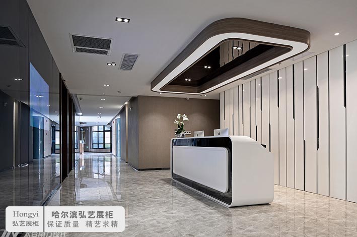 哈爾濱酒店木制作烤漆咨詢臺定做